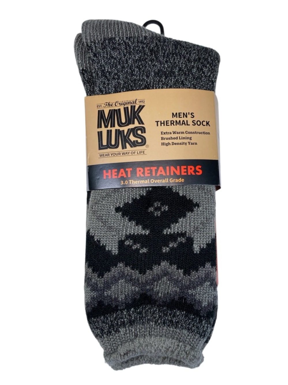 Men's MUK LUKS 3.0 Thermal Socks Heat Retainers Double Brushed Soft Lining 10-13